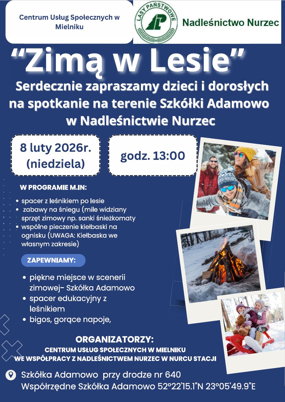 Plakat "Zima w&nbsp;lesie"