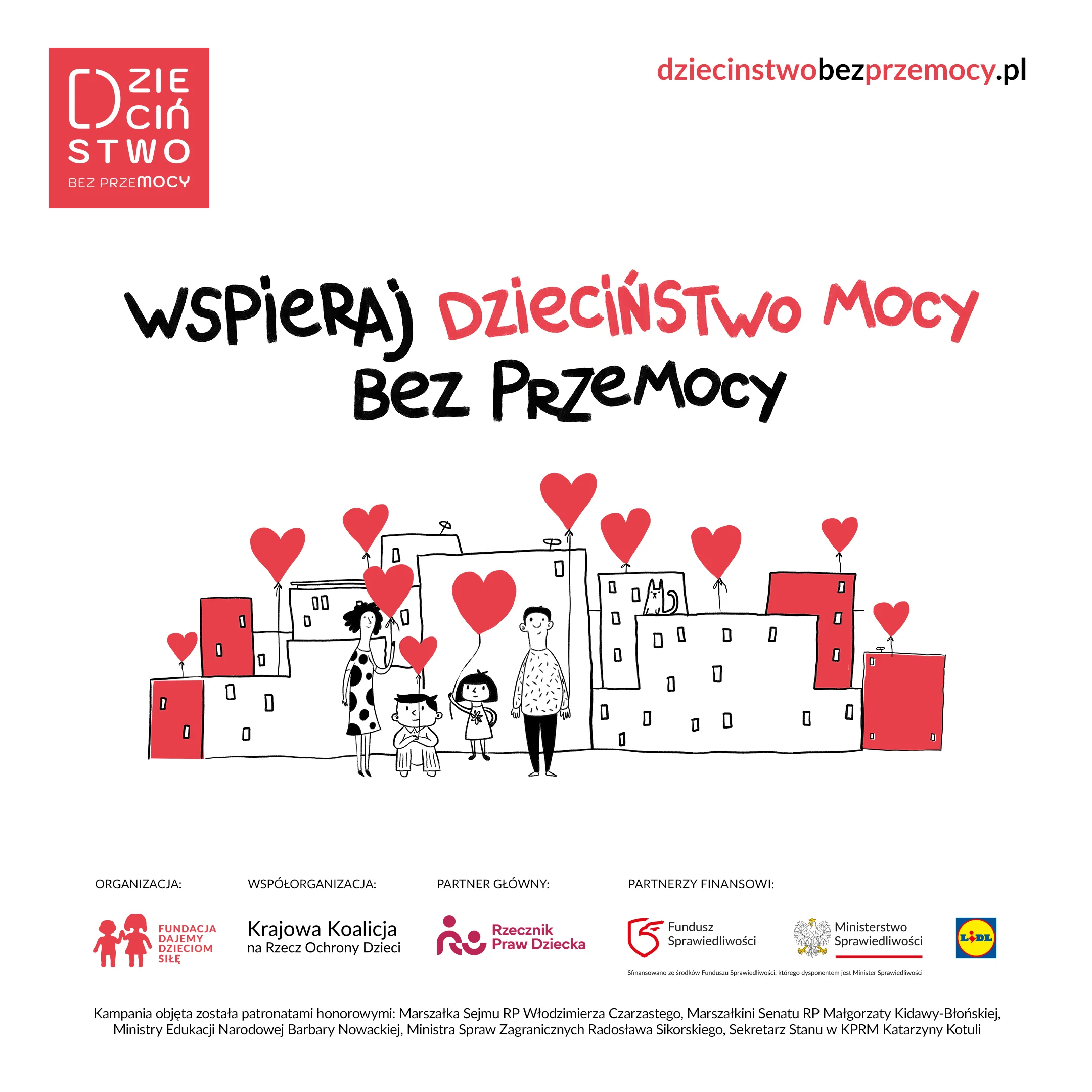 Plakat ogólnopolskiej kampanii Dzieciństwo bez Przemocy 2026
