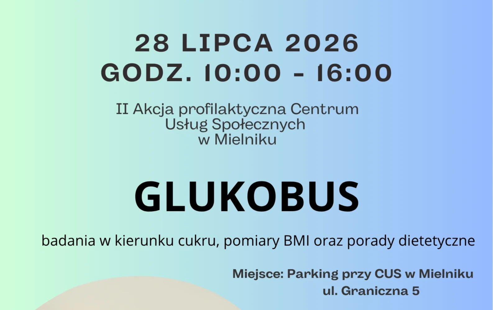 Zdjęcie do II Akcja profilaktyczna Glukobus, badania w kierunku cukru, badania BMI oraz porady dietetyczne